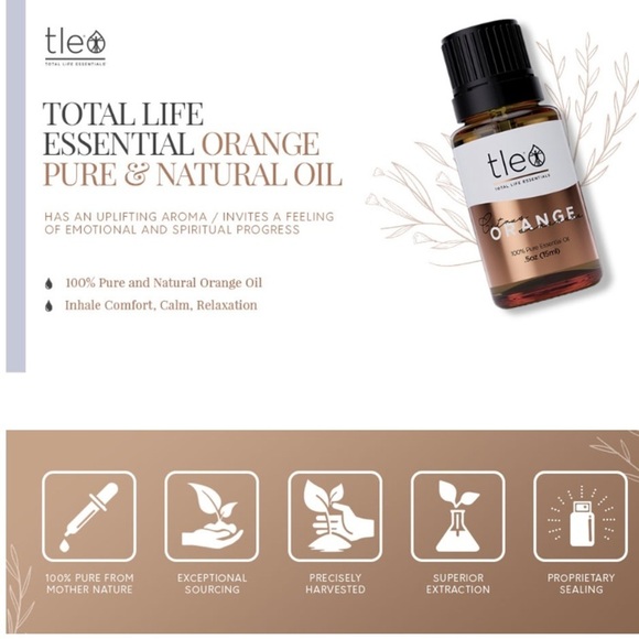 TLEO Total Life Essentials Premium Therapeutic Grade Orange Essential Oil. - Picture 3 of 3
